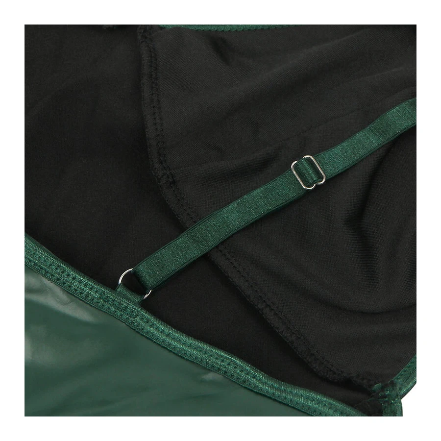 SUBBLIME - 955441 DRESS WITH GREEN LEATHER STRAPS L/XL